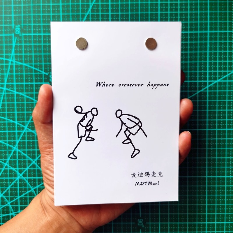 火柴人篮球翻页动画麦迪踢麦克创意手翻书节日生日礼物纪念画册03