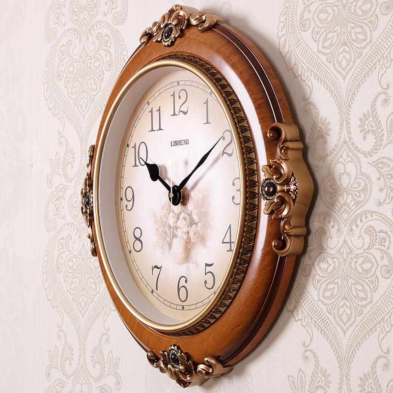 新款美式钟表静音挂钟客厅装饰创意表家用欧式复古时钟大气墙壁钟