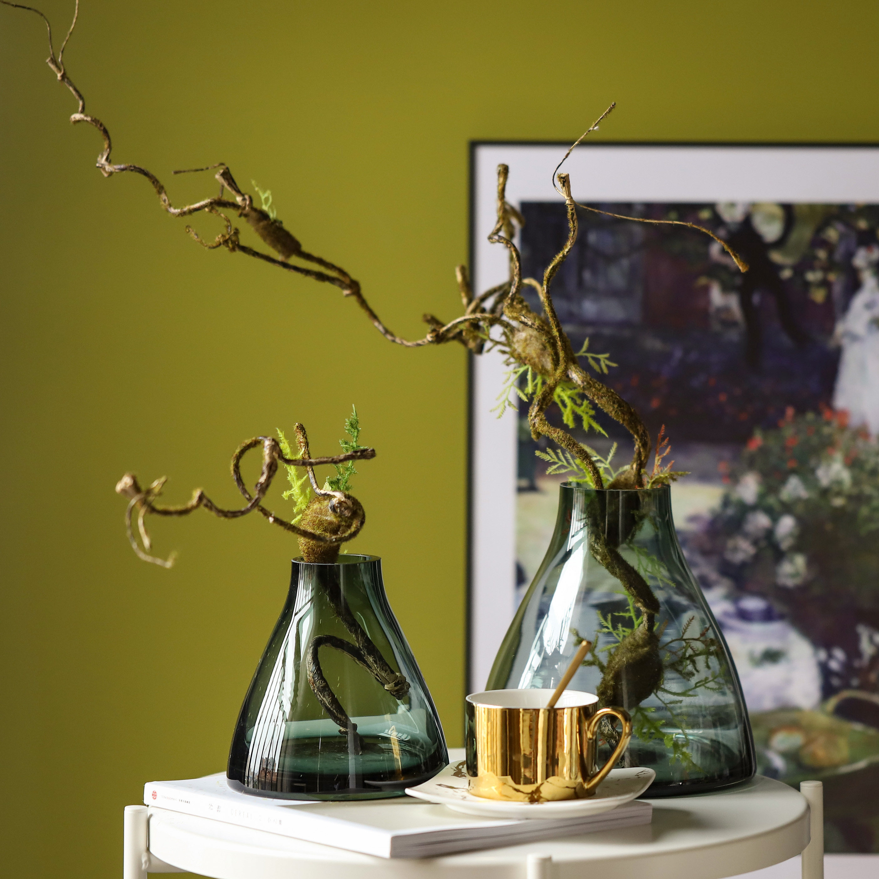 ins风北欧玻璃家居餐桌客厅书房插花摆件水培透明花瓶