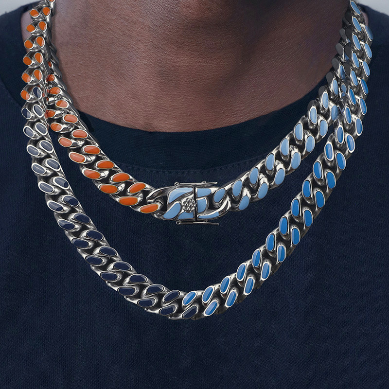 gretar gather 复古做旧纯银佛吊坠配圆珠项链男女毛衣链ins