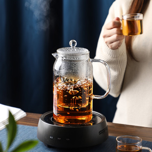 家用大容量茶壶全玻璃烧水壶耐高温电陶炉可加热养生煮茶壶花茶壶
