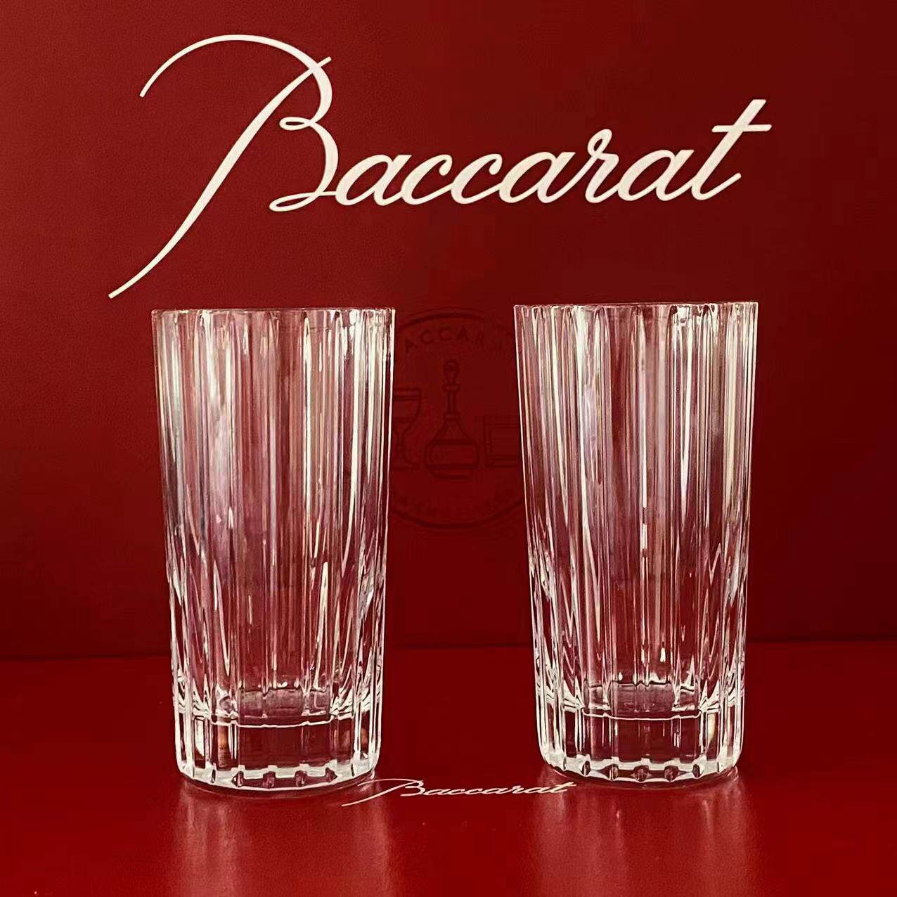 现货baccarat巴卡拉 法式水晶和谐系列高身水杯对杯水晶杯 礼盒装