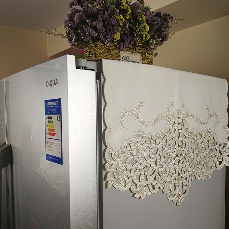 创意年货冰箱巾盖布欧式对开门单双开门刺绣布艺家用防尘罩冰箱罩