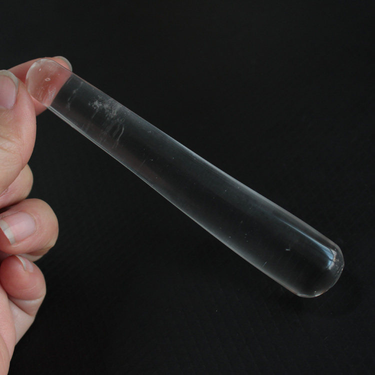 (今日5.5折)水玉冰魄天然白水晶按摩棒粉晶长条按头脸面身体大号—摆