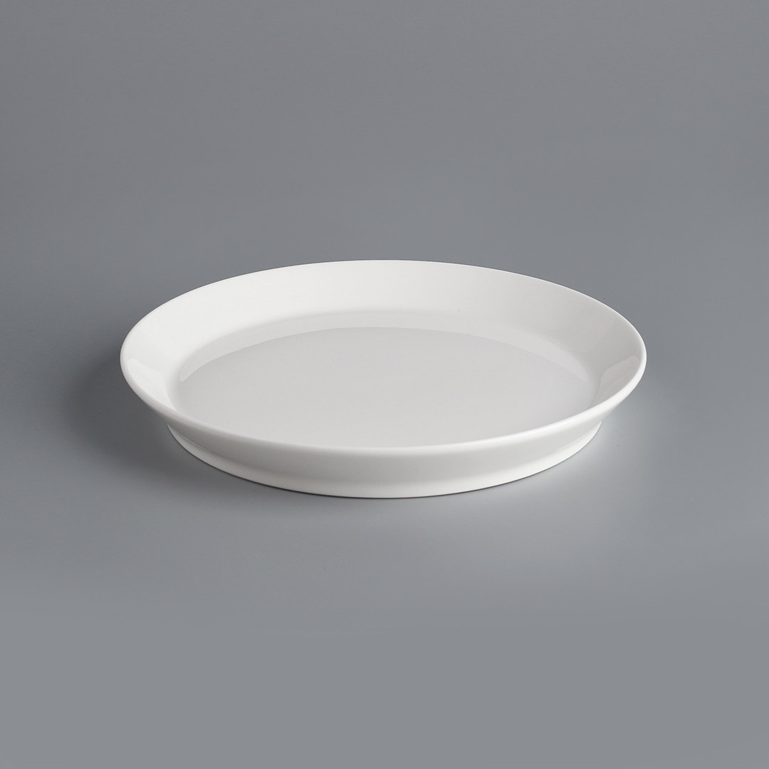 骨瓷纯白盘子家用餐具汤盘深盘菜盘日常实用釉下彩陶瓷白色圆盘