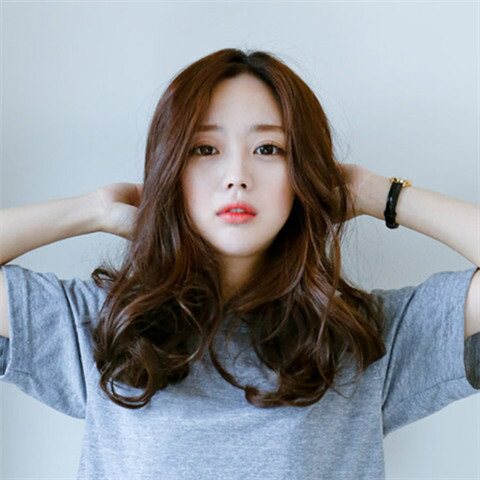 梨花头 中长卷发_韩版假发女中分刘海中长发长卷发性感时尚大波浪蓬松