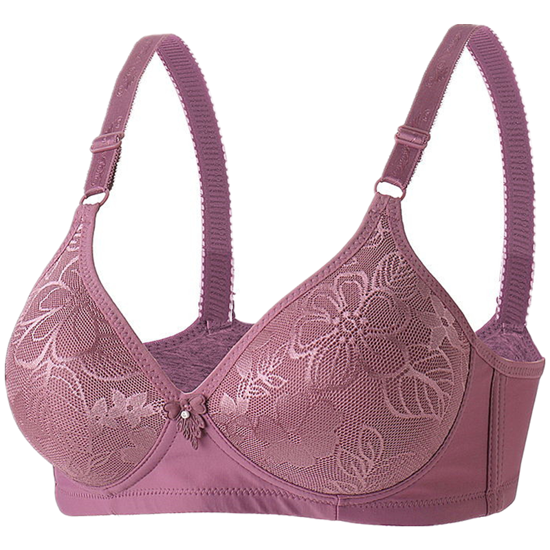 中年女士胸罩妈妈无钢圈_中老年女士大码妈妈内衣无钢圈薄透气大码