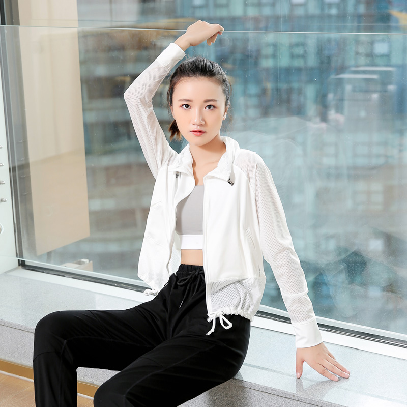 运动外套女2019新款春秋速干跑步上衣宽松长袖网眼薄款瑜伽健身服在类目 运动服/休闲服装, 运动茄克/外套中 - 来自Buy2taobao.com提供专业的淘宝代购服务