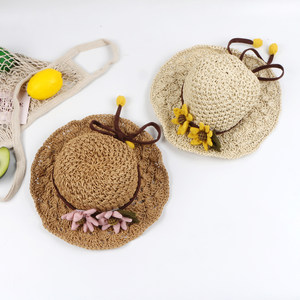 日系女沙滩海边出游遮阳防晒潮太阳帽韩版百搭可折叠度假帽子草帽