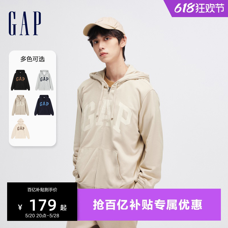 Gap男女同款春季LOGO美式复古