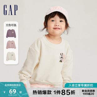【迪士尼联名】Gap女幼童春秋宽松卫衣儿童装洋气运动上衣785853