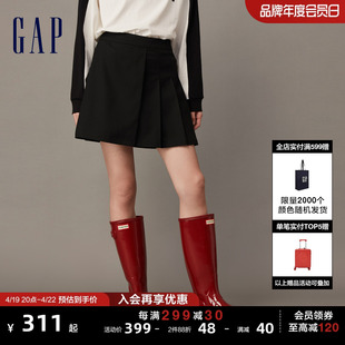 Gap女装春夏洋气学院风百褶裙迷你裙半身裙柔软运动短裙836254