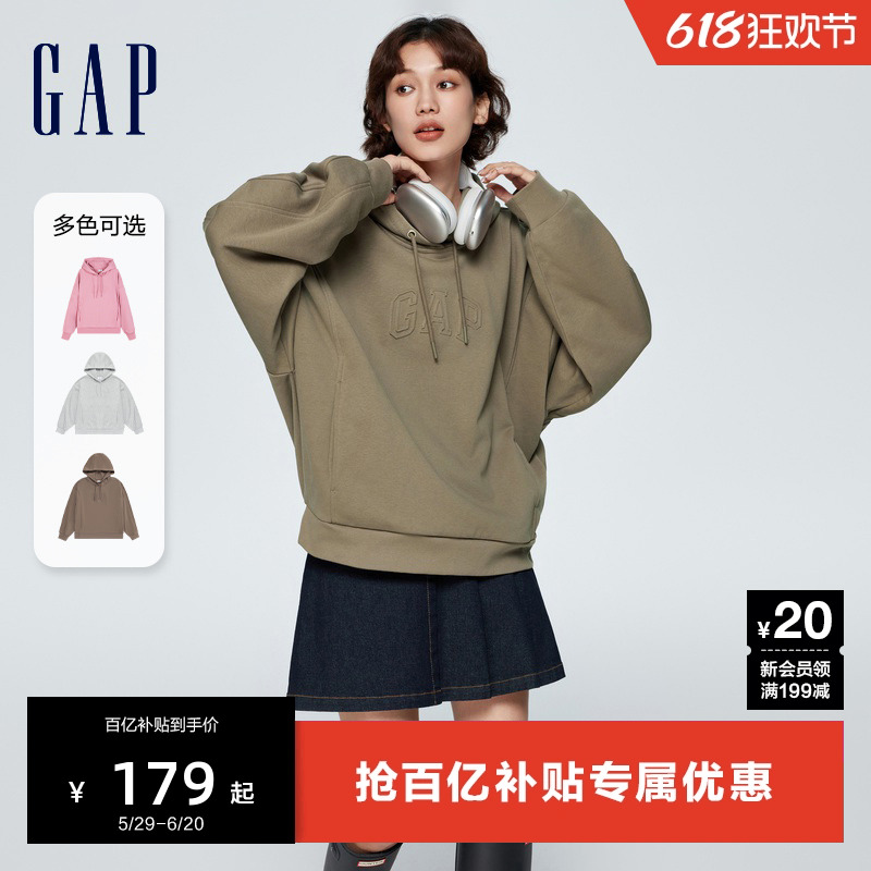 Gap女装春季3D浮雕logo慵懒