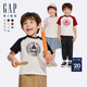 Gap男女幼童2024春夏新款纯棉小熊logo短袖T恤儿童装上衣890235