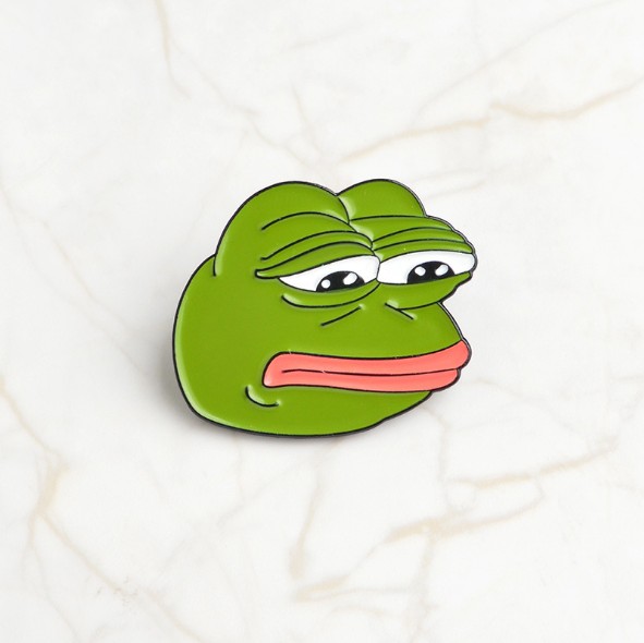 漫联悲伤蛙玩偶青蛙公仔 pepe 佩佩 眼皮可翻 可摆造型的青蛙玩具