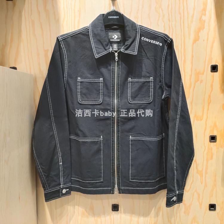 正品匡威converse 男款个性翻领牛仔外套上衣夹克10020896-a01