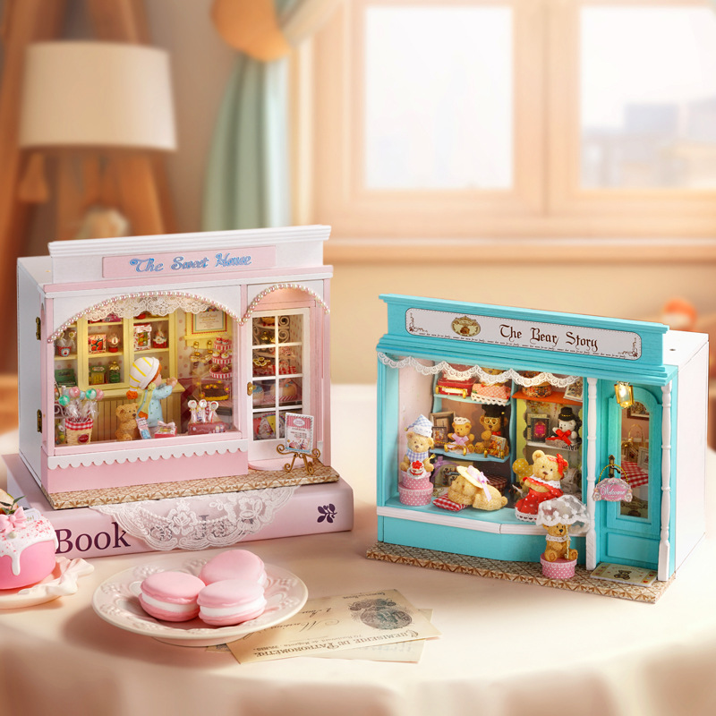 智趣屋diy小屋糖果屋小熊的童话故事创意木食玩店铺模型女生礼物