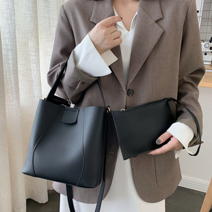 韩版大包包女2020新款时尚手提子母水桶包大容量高级感单肩斜挎包