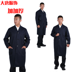 大褂工作服男 加厚蓝大褂 兰大褂 卫生服 工人制服 连体工作服套