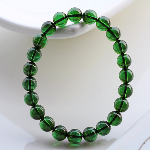 碧雅碧玺手链一物一图正品玻璃体8mm绿碧玺手串女款1911g
