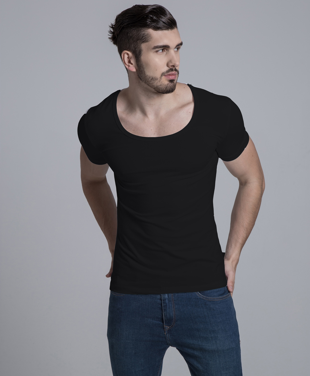 white man Self cultivation Short sleeved T-shirts T-shirt Tight fitting Short sleeved Base coat half sleeve motion T-shirt Low collar Blousein the Men's clothing, T-shirt category - from Buy2taobao.com to provide professional Taobao agent buy service