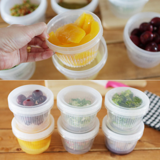 日本进口厨房葱蒜保鲜盒塑料食物收纳盒储物密封盒冰箱水果沥水盒