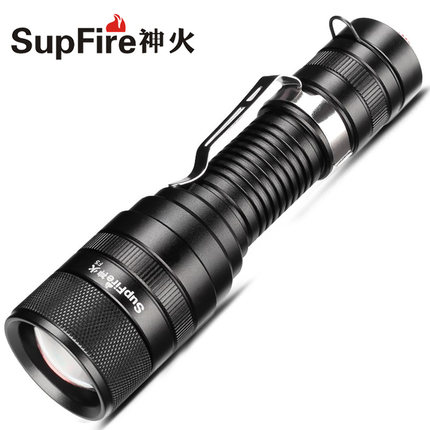 SupFire神火F5强光手电筒变焦可充电LED超亮多功能特种兵小远射灯