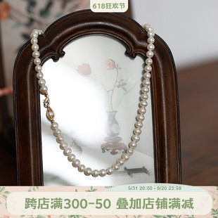 【白流苏】软语原创设计优雅气质14K注金天然强光珍珠锁骨链项链