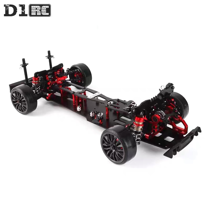 D1RC DRR-02 rc电动遥控后驱漂移模型车 反胎波纤维车架空车架