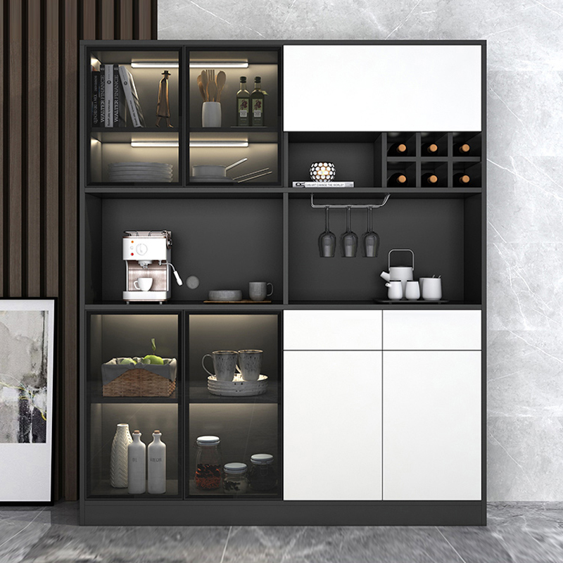 轻奢餐边柜现代简约酒柜一体厨房柜子储物柜客厅家用靠墙高柜餐厅