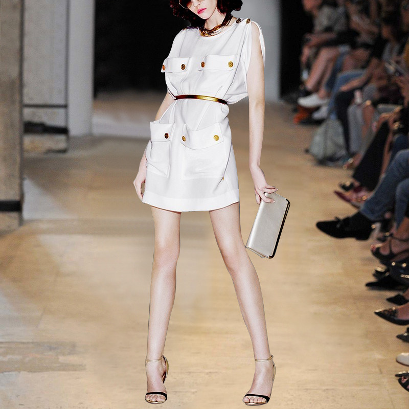 走秀款连衣裙欧美