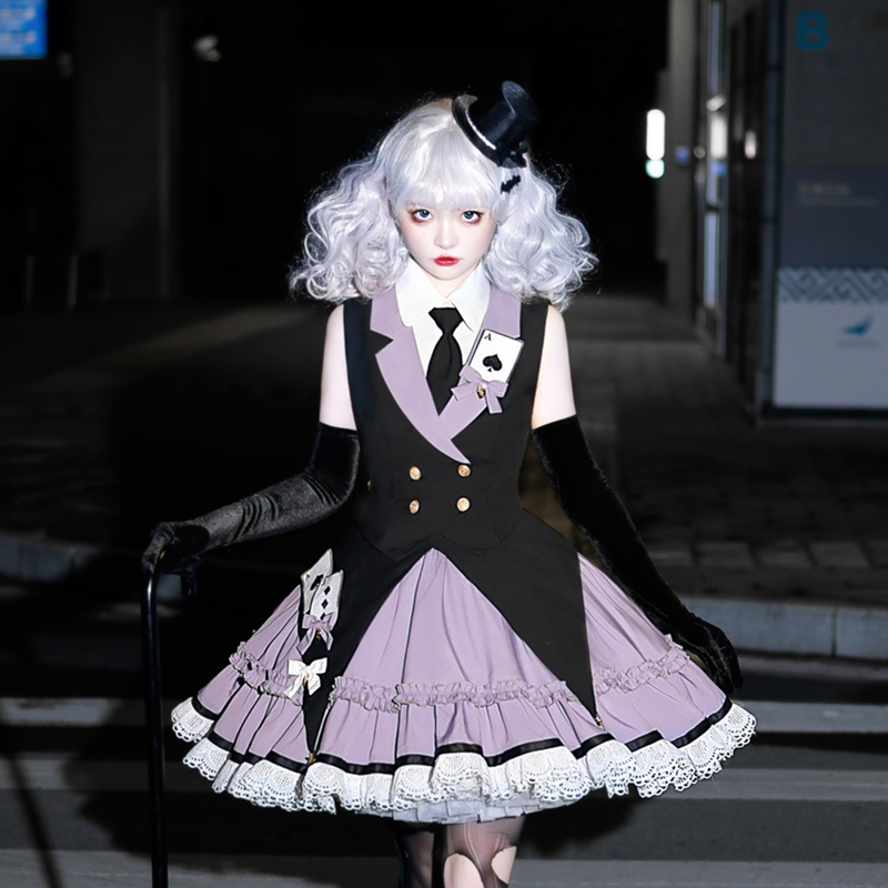 喵之原创设计怪盗基德少女版洛丽塔外套可爱lolita甜美短裙两件套