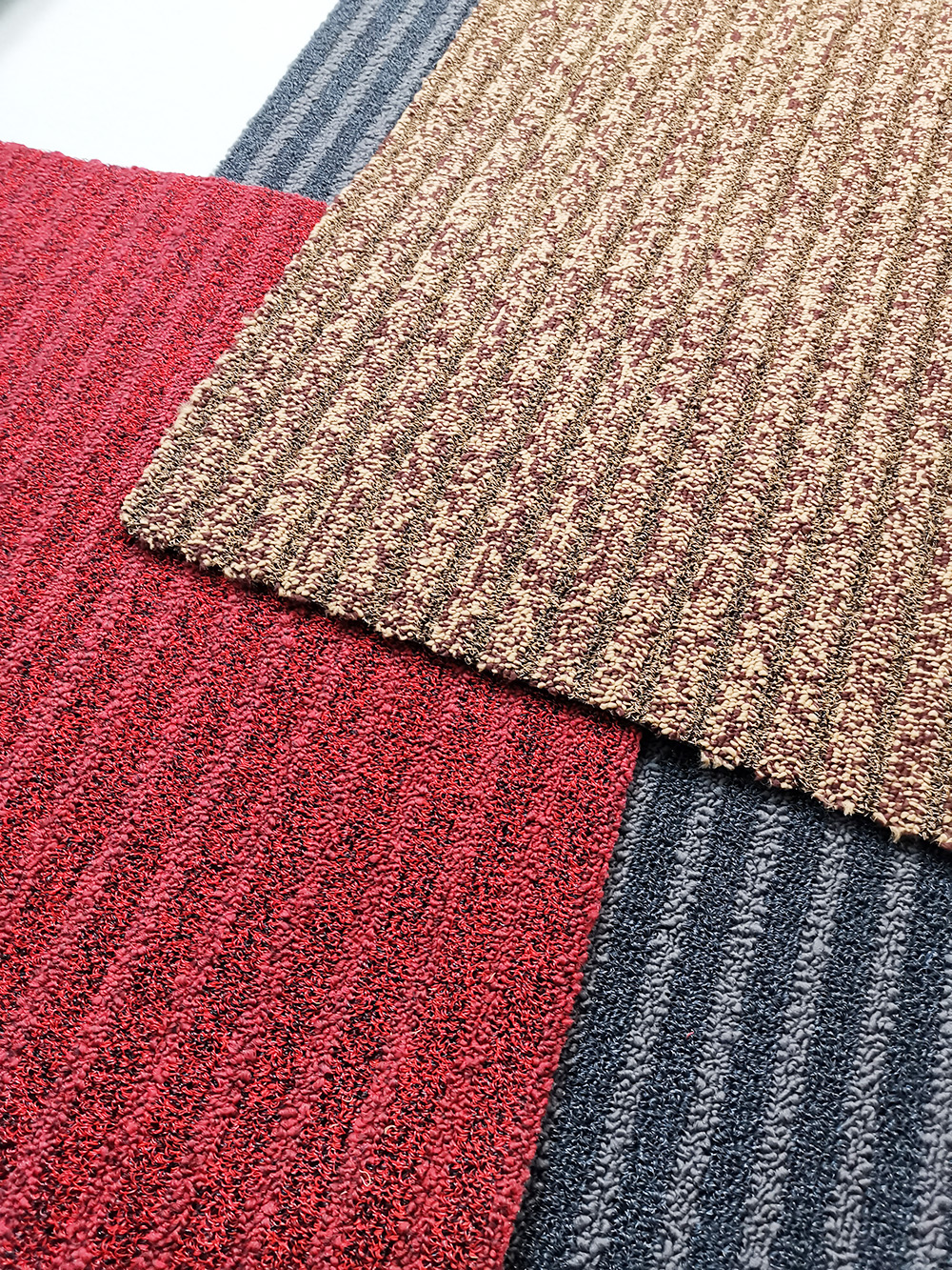 门口地垫进门办公室尼龙双条纹商场进门地垫灰色硬丝地毯无味防滑