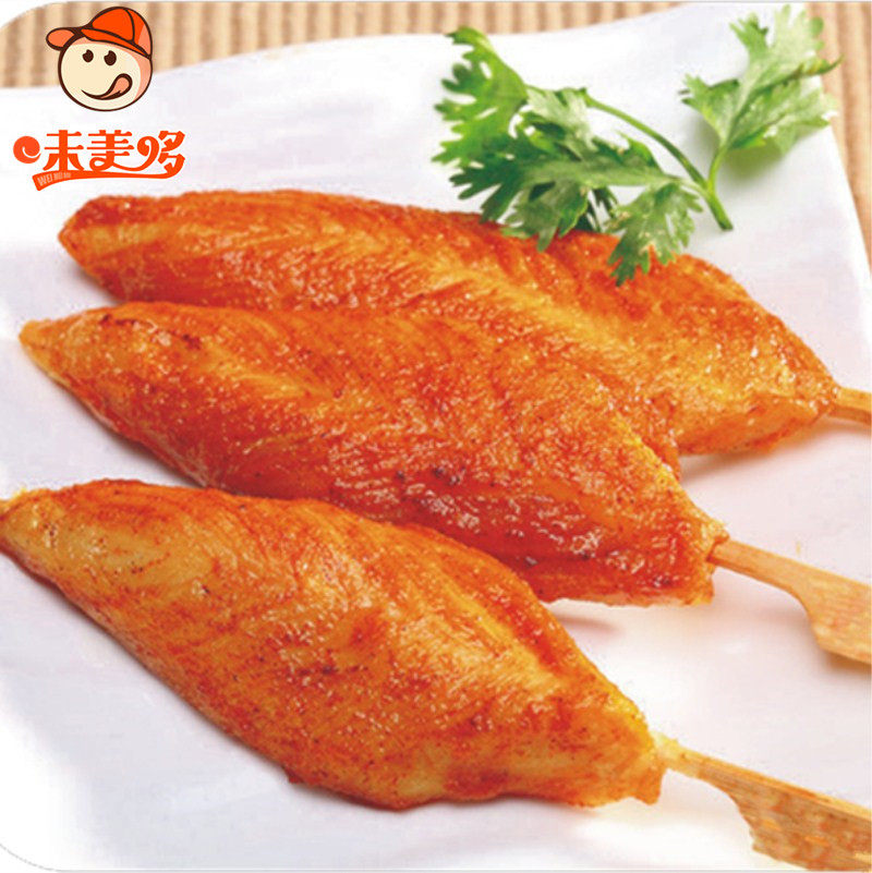 北京批 发 川香鸡柳1kg 手抓饼原料鸡铁板烧油炸烧烤肉串包邮