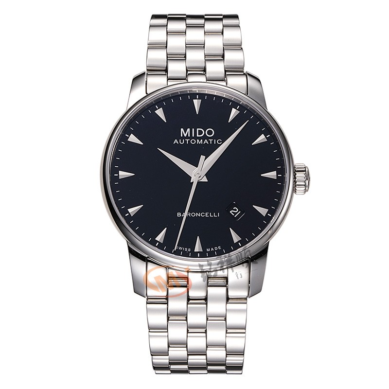 mido美度男表贝伦赛丽系列自动机械手表大盘黑色钢带m8600.4.18.
