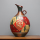 新中式陶瓷家庭摆件饰品客厅玄关置物架复古风隔断博古架插干花瓶