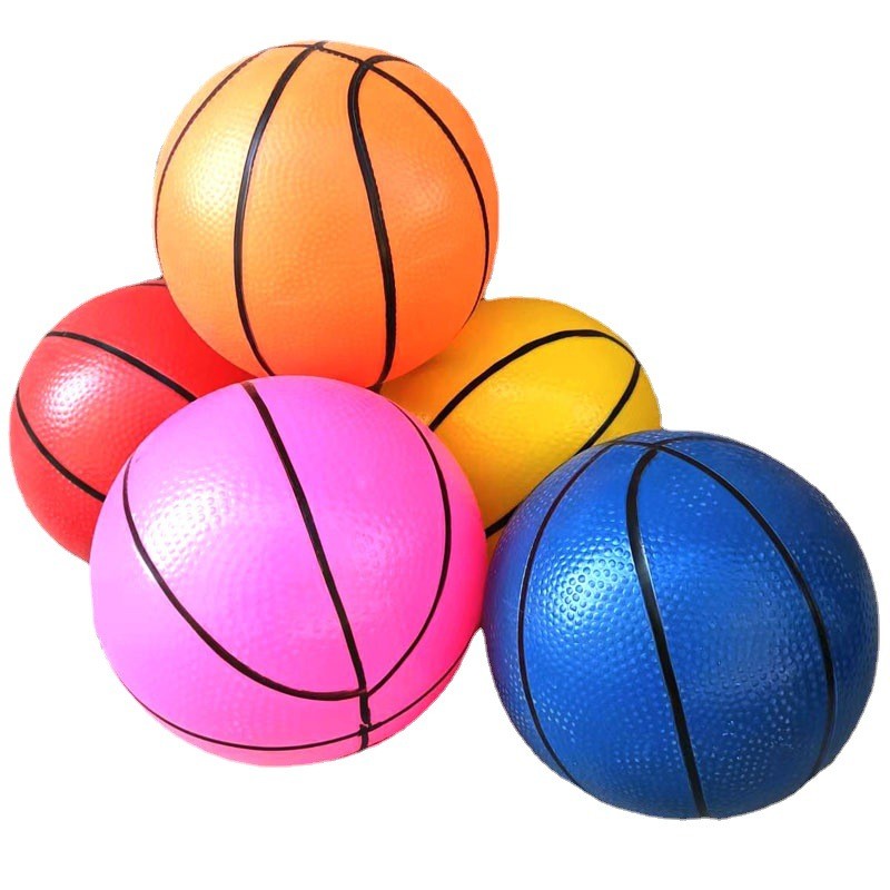 儿童6寸充气小篮球玩具1-3-6岁宝宝弹力小皮球幼儿园专用拍拍球玩