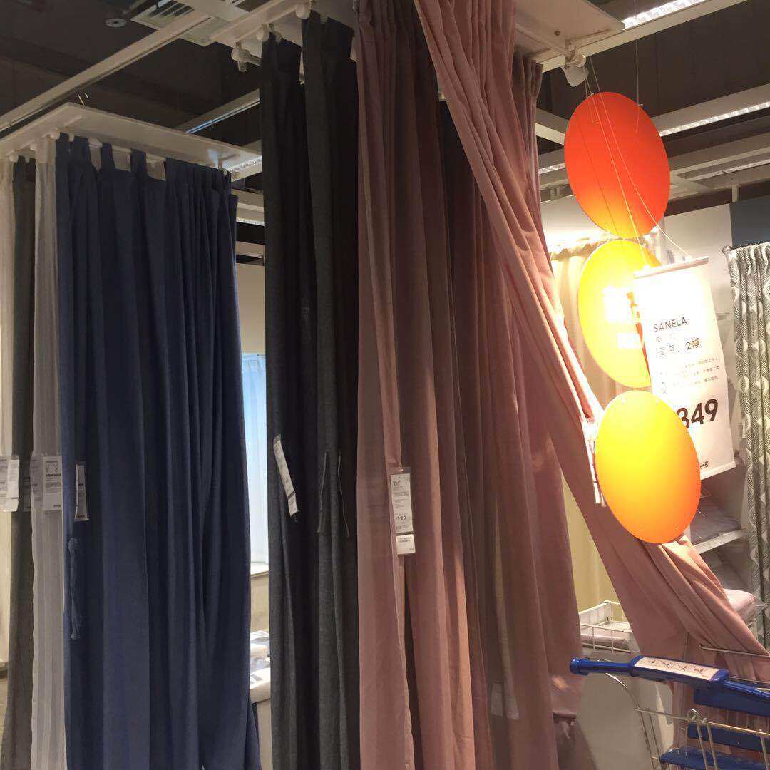 国内宜家 茜利亚窗帘成品窗帘半透光窗帘多色遮光帘ikea家居代购