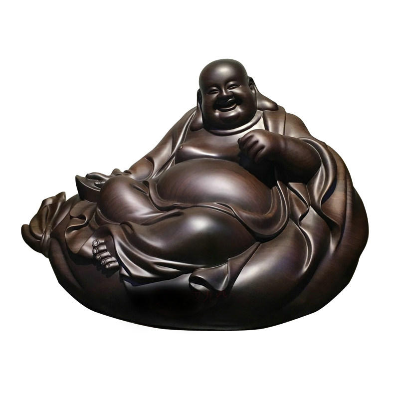 福满乾坤坐弥勒佛笑佛大肚佛财神黑檀木雕刻工艺品摆件家居工艺品