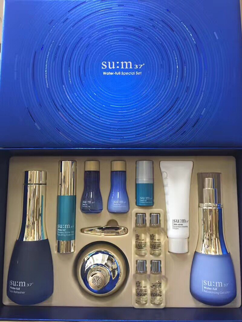 包邮 苏秘sum呼吸37度呼吸水分惊喜套盒水乳套装蓝色套盒企划版补水