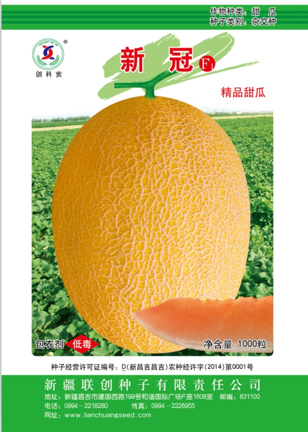 新冠正宗新疆哈密瓜种子四季水果种子网纹瓜伽师瓜种子红心
