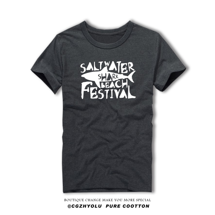 printing T-shirt Multicolor student Youth Large pure cotton Short sleeved Easy thickening leisure time T-shirts half sleeve Ocean Sharkin the Men's clothing, T-shirt category - from Buy2taobao.com to provide professional Taobao agent buy service