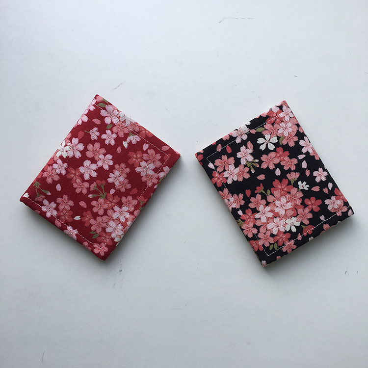 特价原创日式女式短款手工布艺钱包和风怒放樱花复古森女钱夹包邮