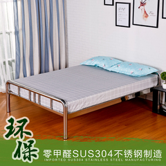 环保榻榻米铁艺床换SUS304不锈钢床1.21.51.8米单双人床孕妇床架