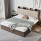 实木床现代简约1.5米家用主卧双人床1.8出租屋用可储物床单人床架