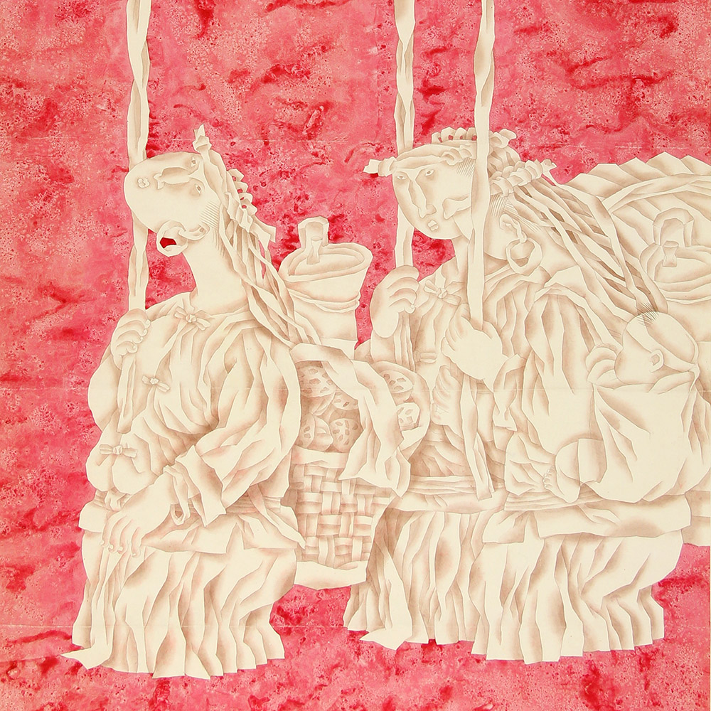 刘铁臂 工笔《太阳雨》中美协会员,中国工笔画学会会员