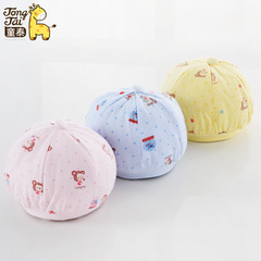 童泰新生儿帽子0-3个月适用纯棉加厚 可爱 秋冬新款 婴儿胎帽
