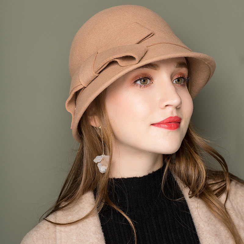 特价女帽子冬季时尚潮 英伦 欧美_欧美英伦风女士花卉礼帽秋冬季保暖