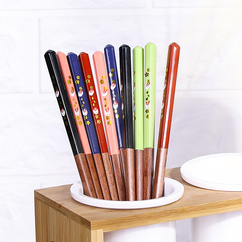 高档家用红檀木筷子一人一筷专人专用创意五彩防霉防变形厨房餐具