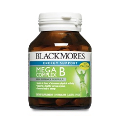 新西兰直邮Blackmores Mega B 维生素B 高能维生素B族 VB75粒17.5